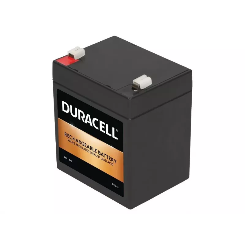 Duracell DR5-12 12V 5Ah VRLA Akumulators – Noslēgts Svina-Skābes, AGM, Bez Apkopes