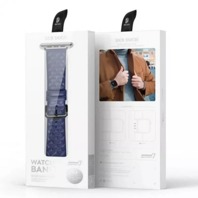 Dux Ducis Īstas ādas Apple Watch siksniņa 38/40/41mm - Zila