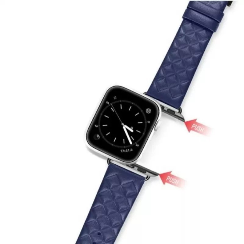 Dux Ducis Īstas ādas Apple Watch siksniņa 38/40/41mm - Zila
