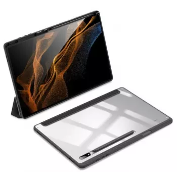 Dux Ducis Toby Armored Flip Smart Case Samsung Galaxy Tab S8 Ultra ar Stylus Turētāju Melns