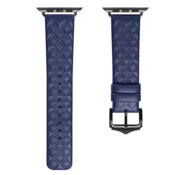 Dux Ducis Trap Īstas Ādas Rokas Siksniņa Apple Watch 7/6/5/4/3/2/SE (45/44/42mm) Zila
