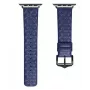 Dux Ducis Trap Īstas Ādas Rokas Siksniņa Apple Watch 7/6/5/4/3/2/SE (45/44/42mm) Zila