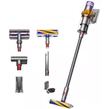 Dyson V15 Detect Absolute bezvadu putekļsūcējs, nerūsējošais tērauds, 240AW, LCD displejs, 60 min darbība