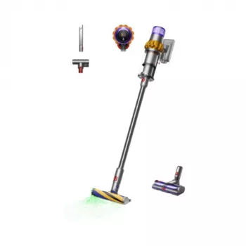 Dyson V15 Detect Absolute bezvadu putekļsūcējs, nerūsējošais tērauds, 240AW, LCD displejs, 60 min darbība