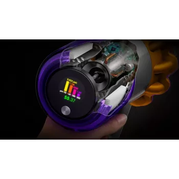 Dyson V15s Detect Submarine 2-in-1 Stieņa putekļsūcējs, Sausā un mitrā tīrīšana, Bez maisa, 0,77 L, Niķelis/Dzeltens