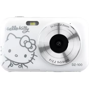 DZ-100 Hello Kitty baltais portatīvais skaļrunis ar 3.5mm ligzdu, 2W RMS, USB barošanu