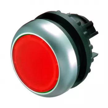 Eaton M22-DL-R apgaismots spiedpogas aktuators, plakans, sarkans, momentāns, 22,5 mm