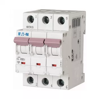 Eaton PXL-B32/3 Automātiskais slēdzis 32A 3 polu B raksturlīkne 6kA