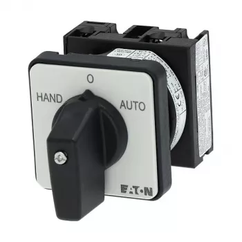 Eaton T0-1-15431/E 1-polu Cam slēdzis 20A, 690V AC, Melns/Pelēks, Priekšējā montāža, IP65