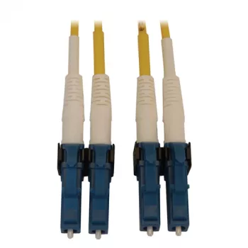 Eaton Tripp Lite N370X-01M 400G Duplex Singlemode 9/125 OS2 Switchable Fiber Optic Cable (LC/UPC M/M, 1m, LSZH, Yellow)