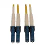 Eaton Tripp Lite N370X-01M 400G Duplex Singlemode 9/125 OS2 Switchable Fiber Optic Cable (LC/UPC M/M, 1m, LSZH, Yellow)