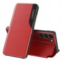 Eco Samsung Galaxy S23+ ar Flip Stand Leather View vāciņu sarkanā krāsā