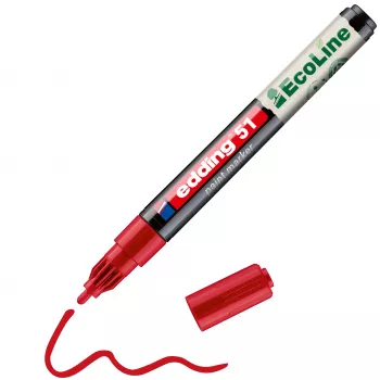 Edding 51 EcoLine krāsas marķieris sarkans 1-2 mm 4-51-002