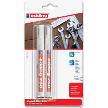 Edding 750 baltais krāsas marķieris - 2 mm apaļš uzgalis 4-750-2-3049