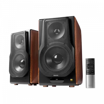 Edifier S3000MKII Premium Wireless 2.0 Bookshelf Speakers, Brown