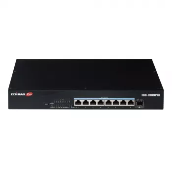 Edimax Pro TGS-3109PLX 9 portu tīkla komutators ar viedu pārvaldību, Multi-Gigabit PoE++ atbalstu, 8x 2.5G un 1x 10G SFP+