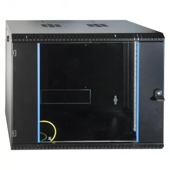 EFB 19 inch Sienas skapis 9U, fiksēts, vienas sekcijas, RAL 9005, dziļums 600 mm