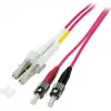 EFB Elektronik Duplex Pārejas Kabelis LC-ST 50/125µm OM4 LSZH Ērika Violets 2.0mm 3m