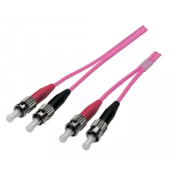 EFB Elektronik Duplex Jumper ST-ST 50/125 µm OM4 LSZH Erika Violet 3,0 mm 0,5 m