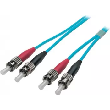 EFB-Elektronik ECOFIBER Duplex Jumper ST-ST 50/125µm OM3 LSZH Aqua 3,0mm 1m