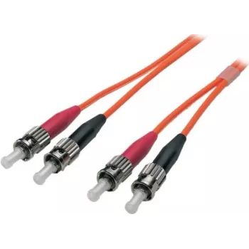 EFB Elektronik ECOFIBER Duplex Jumper ST-ST OM1 Multimode Fiber Optic Patch Cable, LSZH, Orange, 3,0 mm, 15 m
