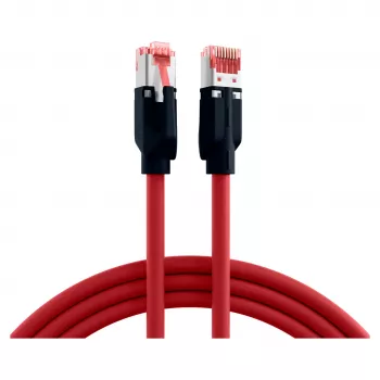 EFB ELEKTRONIK RJ45 savienojuma kabelis Cat.6A S/FTP PUR sarkans 0,25 m
