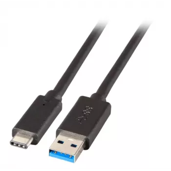 EFB Elektronik USB 3.2 Gen 1 SuperSpeed kabelis, Type-A vīrietis uz Type-C vīrietis, 3A, 5 Gbit/s, 0,5 m, Melns