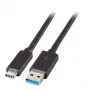 EFB Elektronik USB 3.2 Gen 1 SuperSpeed kabelis, Type-A vīrietis uz Type-C vīrietis, 3A, 5 Gbit/s, 0,5 m, Melns