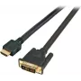 EFB HighSpeed HDMI+ kabelis ar Ethernet, HDMI A uz DVI-D 18+1 tēviņš, 20 m, melns K5432.20V2