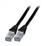 EFB K5538SW.7,5 Cat.6A S/FTP TPE ielāpu kabelis RJ45 7.5m melns