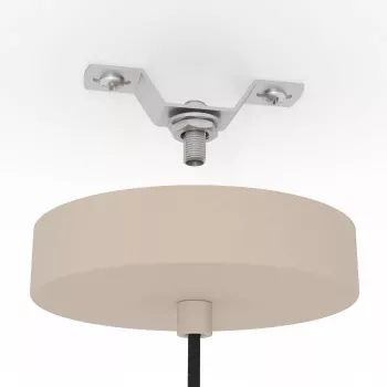 EGLO ROMAZZINA Piekaramo lampa, 1 x E27, bēšs auduma abažūrs, tērauds, IP20, regulējama spilgtums, maks. 60W