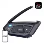 EJEAS MS20 Motocikla interkomu sistēma ar Bluetooth 5.1, 1000m diapazonu, IP65, CVC trokšņu slāpēšanu, HD stereo skaļruņiem, FM radio, USB-C, līdz 20h sarunu laikam