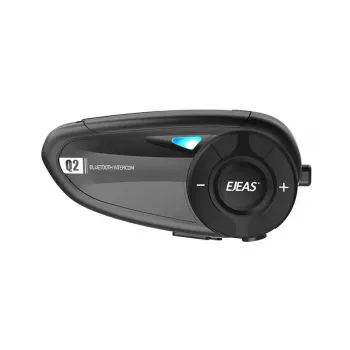 EJEAS Q2 Motorcycle Intercom ar Bluetooth 5.1, 800m diapazons, IP65, DSP un CVC trokšņu samazināšana, FM radio, balss palīgs, USB-C, līdz 20h sarunu laiks
