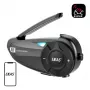EJEAS Q2 Motorcycle Intercom ar Bluetooth 5.1, 800m diapazons, IP65, DSP un CVC trokšņu samazināšana, FM radio, balss palīgs, USB-C, līdz 20h sarunu laiks