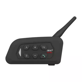 EJEAS V4 Plus motociklu intercoms līdz 4 dalībniekiem