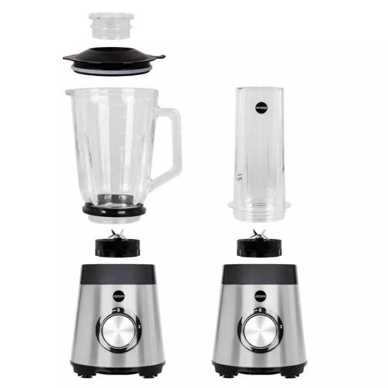 ELDOM BK7S STALO 2.0 L Jaucējkrūzes Blenderis 1000 W Melns/Sudrabs