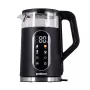 ELDOM C560 Nuvia bezvadu tējkanna ar temperatūras kontroli, 1,7 L, 2200 W, LED displejs, nerūsējošais tērauds/melna