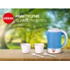 ELDOM Electric Tourist Kettle C190 Lino 0.6L 550W Blue ar 2 krūzēm un 2 karotēm
