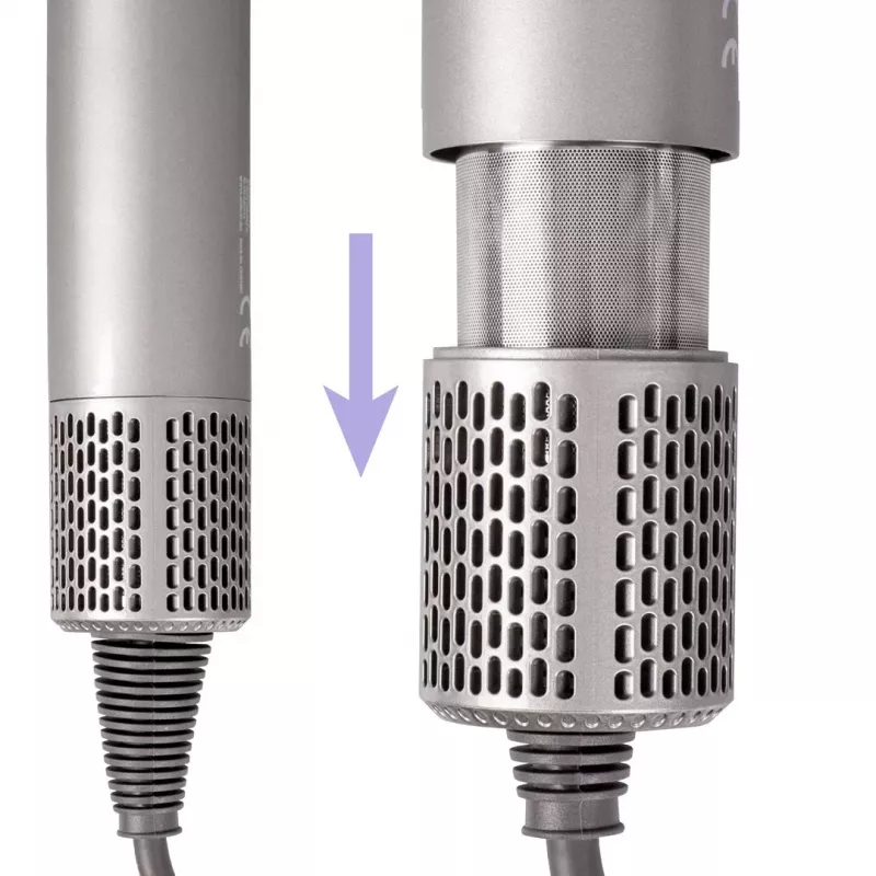 ELDOM HT280 matu žāvētājs, 1650 W, pelēks, 3 temperatūras režīmi, 2 ātruma režīmi, aukstā gaisa poga, koncentratora sprausla, noņemams gaisa filtrs, cilpa pakarināšanai, aizsardzība pret pārkaršanu, 1.8 m vads