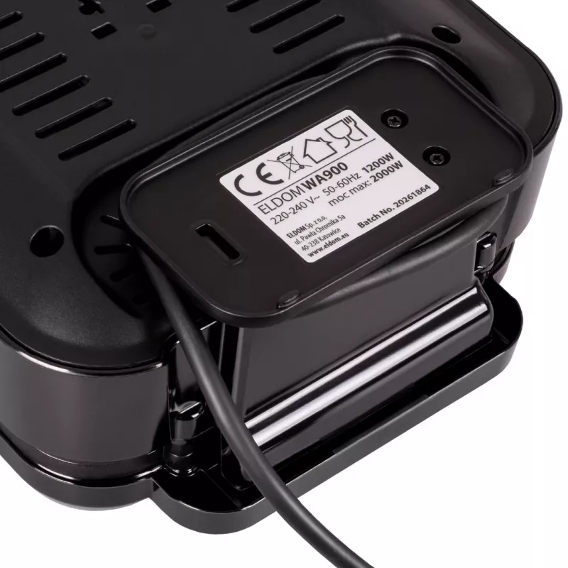 ELDOM WA900 vafeļu panna 1200W melna