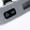 ELDOM WB10 digitālie bagāžas svari 50 kg ar fona apgaismojumu LCD, nerūsējošā tērauda āķi, taras un turēšanas funkcijām