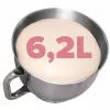 Eldom WRK1400 planetārais virtuves mikseris 1400W (1900W maksimālā jauda) ar 6,5L nerūsējošā tērauda bļodu, melns