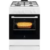 Electrolux LKG604012W brīvstāvoša gāzes plīts ar gāzes cepeškrāsni, 60 cm, balta