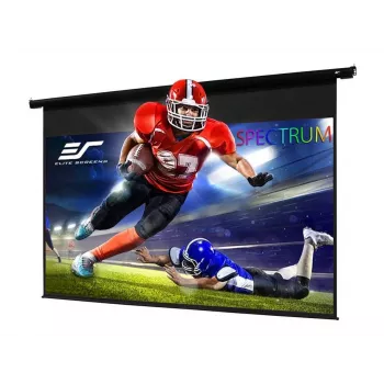Elite Screens Spectrum Series Electric125H 125 inch elektriski motorizēts projektora ekrāns ar MaxWhite FG materiālu, 16:9 malu attiecību, baltu korpusu