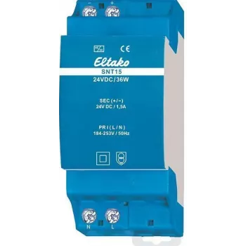 Eltako SNT15-24VDC/36W DIN sliedes barošanas bloks 24V DC 1.5A 36W 20000169