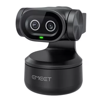 EMEET Pixy Webcam E3138 - Full HD 1080p 60fps, Autofocus, AI Noise Cancellation, Melns