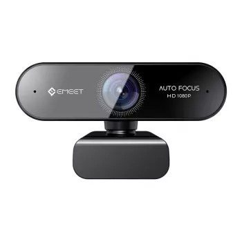 EMEET SmartCam Nova Webcam – 1080p Full HD, Dual Mic with AI Noise Cancellation, Privacy Shutter, USB