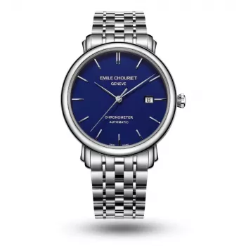 EMILE CHOURIET Men's 001168G406698 Automātiskais Niršanas Pulkstenis 40mm Melns Ciparnīca Nerūsējošā Tērauda Rokas