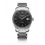 Emile Chouriet vīriešu Šveices automātiskais pulkstenis 40mm nerūsējošā tērauda melns ciparnīca ādas siksniņa 081128G62586