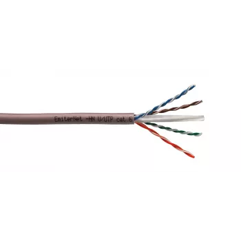 EMITER Cat.6 U/UTP 450MHz LS0H B2ca masīvs vara tīkla kabelis, 4x2x23AWG, 305m spole kastē